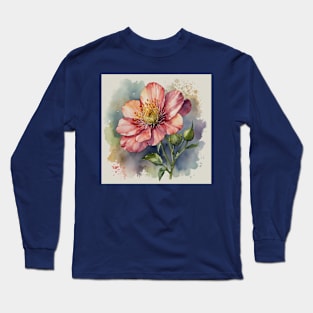 Pink Flower Long Sleeve T-Shirt